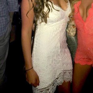 Lace Inlay Strapy Dress